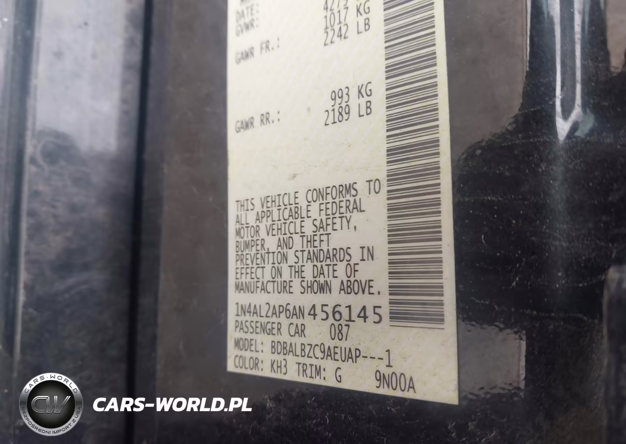2010 Nissan Altima 2.5 S VIN:1N4AL2AP6AN456145 - 9