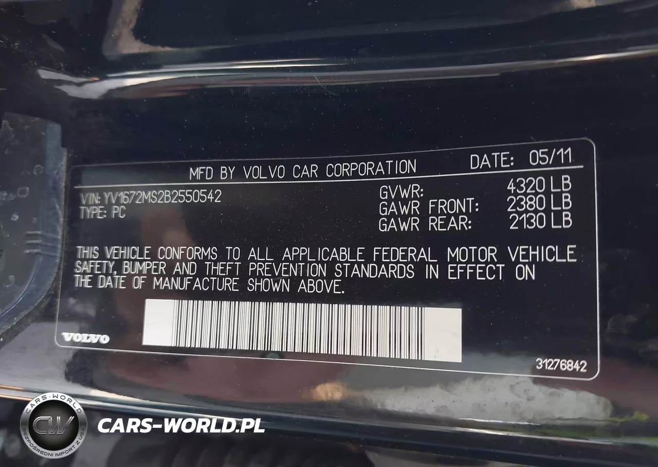 2011 Volvo S40 T5 VIN:YV1672MS2B2550542 - 9