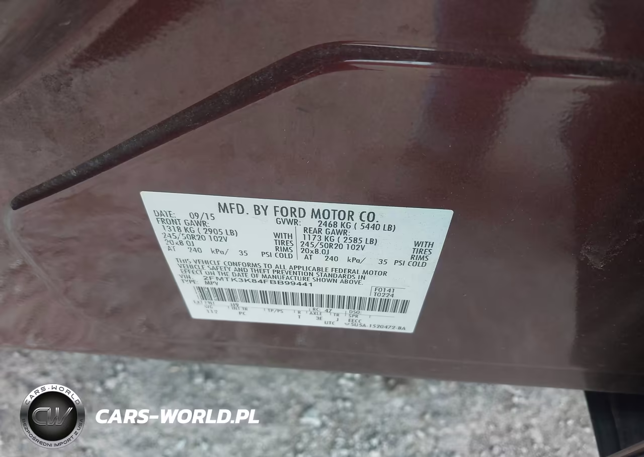 2015 Ford Edge Titanium VIN:2FMTK3K84FBB99441 - 9