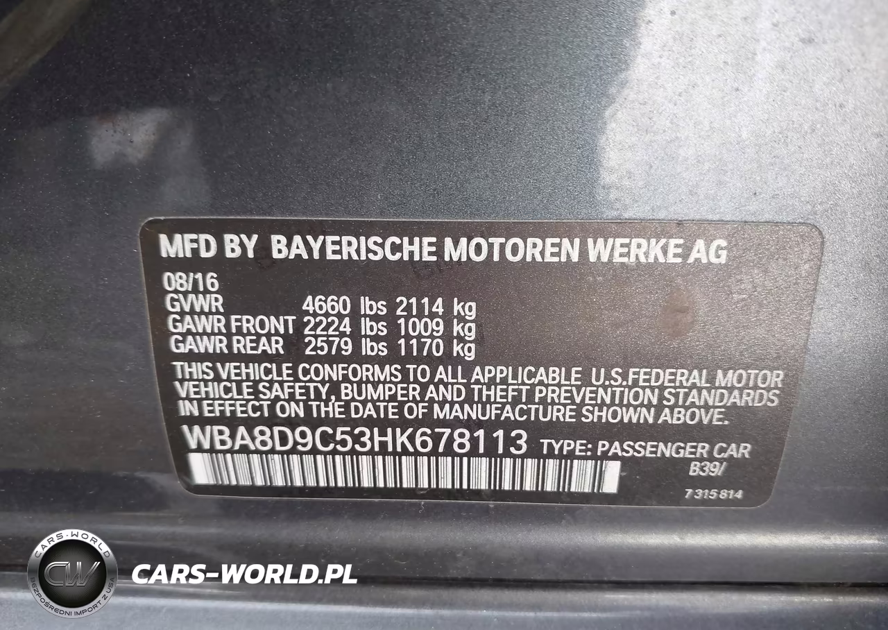 2017 BMW 330I xDrive VIN:WBA8D9C53HK678113 - 9