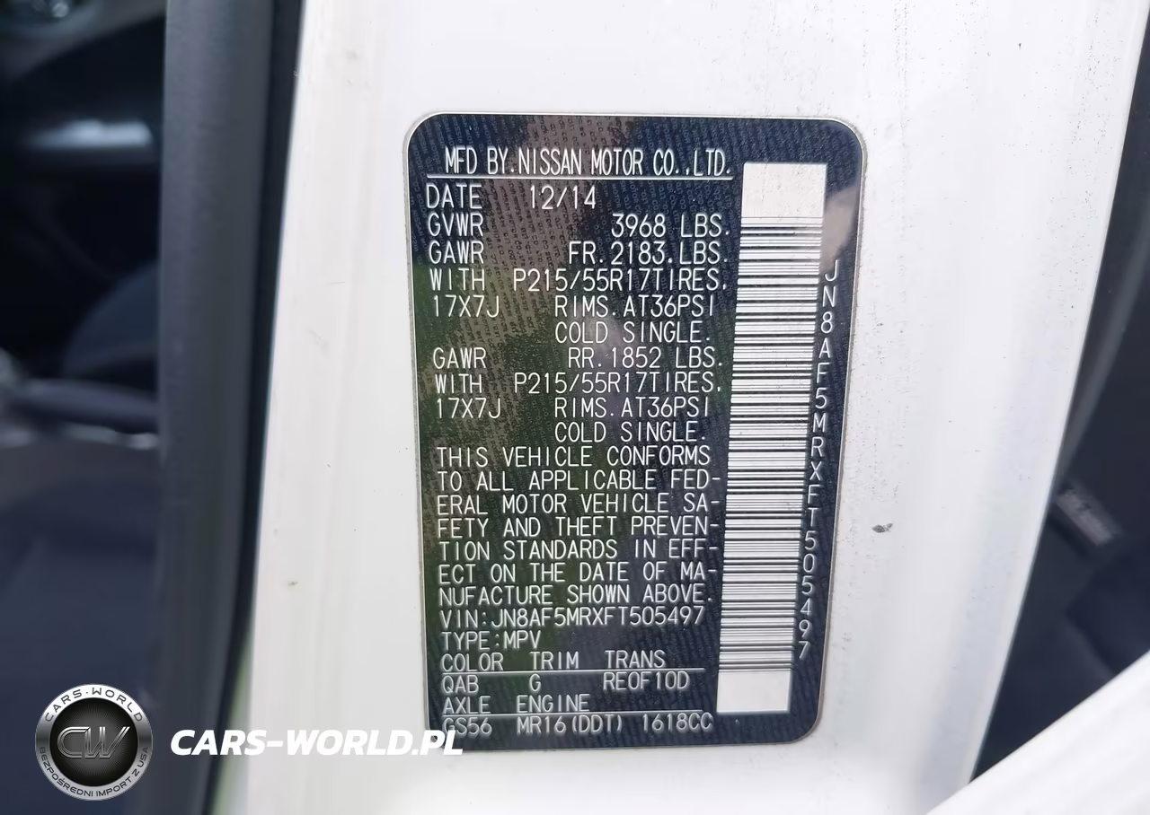 2015 Nissan Juke Sv VIN:JN8AF5MRXFT505497 - 9