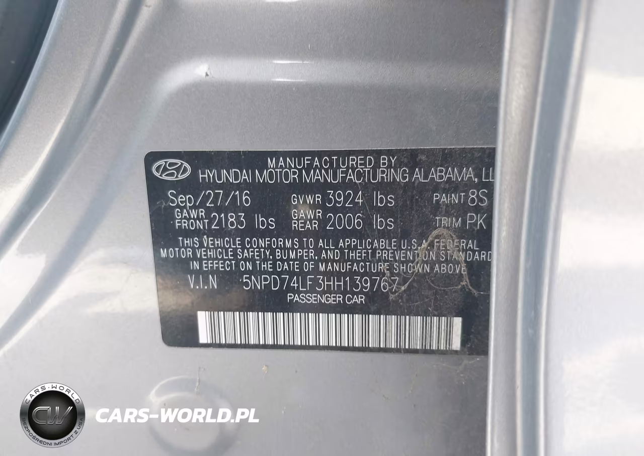 2017 Hyundai Elantra Se VIN:5NPD74LF3HH139767 - 9