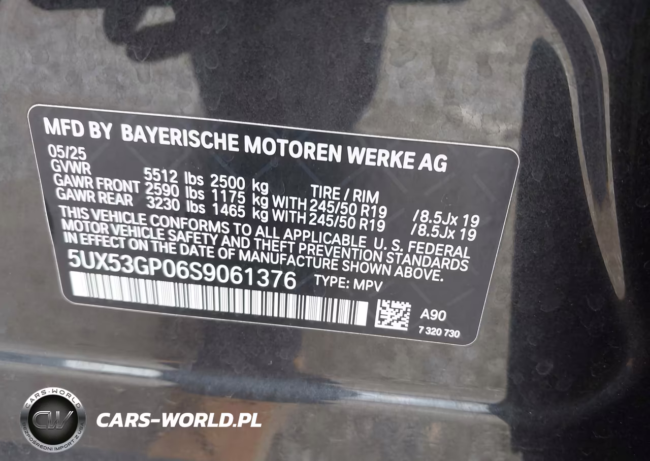 2025 BMW X3 30 xDrive VIN:5UX53GP06S9061376 - 9