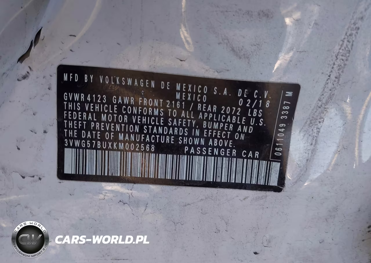 2019 Volkswagen Jetta 1.4T Sel Premium VIN:3VWG57BUXKM002568 - 9