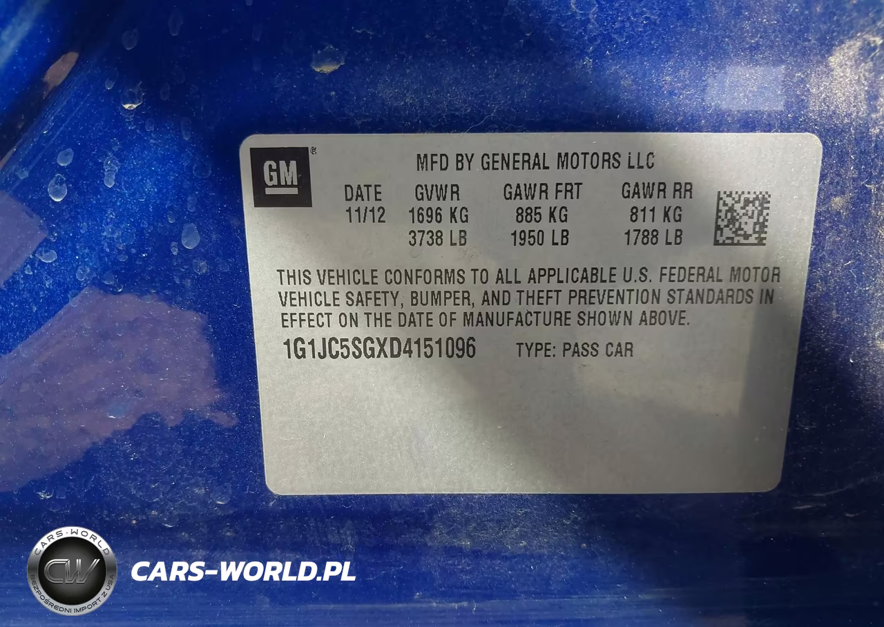 2013 Chevrolet Sonic Lt Auto VIN:1G1JC5SGXD4151096 - 9