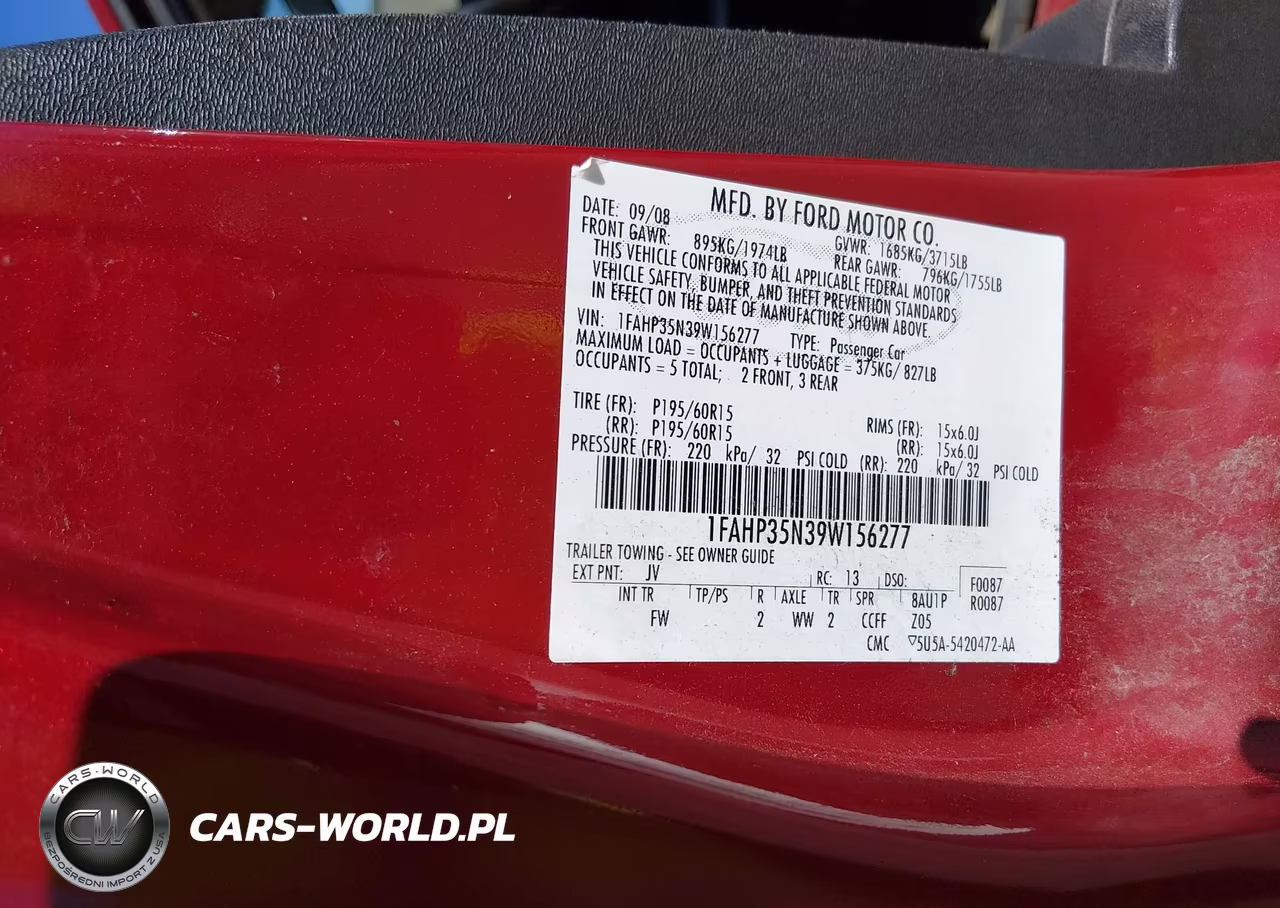 2009 Ford Focus Se VIN:1FAHP35N39W156277 - 9