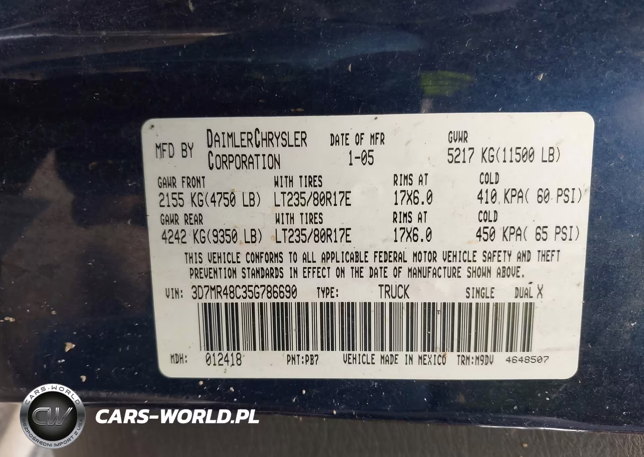 2005 Dodge Ram 3500 Slt-Laramie VIN:3D7MR48C35G786690 - 8