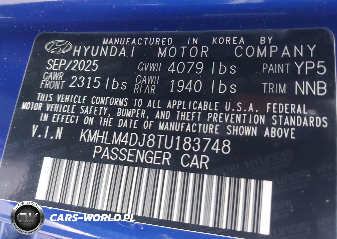 2026 Hyundai Elantra Hybrid Sel Sport VIN:KMHLM4DJ8TU183748 - 9