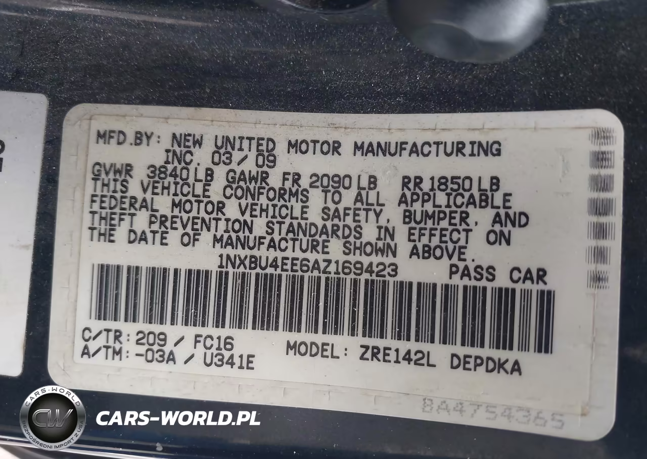 2010 Toyota Corolla Le VIN:1NXBU4EE6AZ169423 - 9