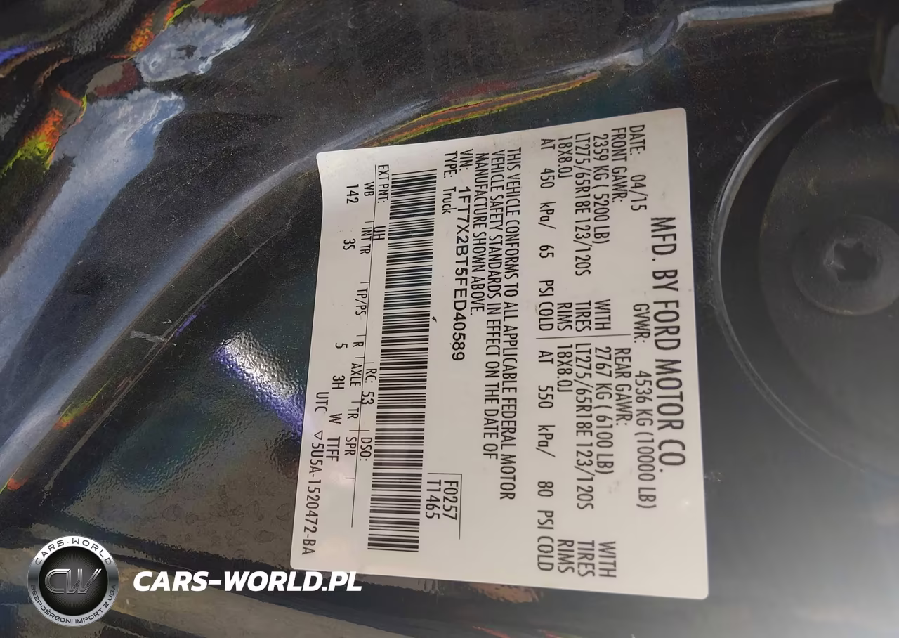 2015 Ford F-250 Xlt VIN:1FT7X2BT5FED40589 - 9