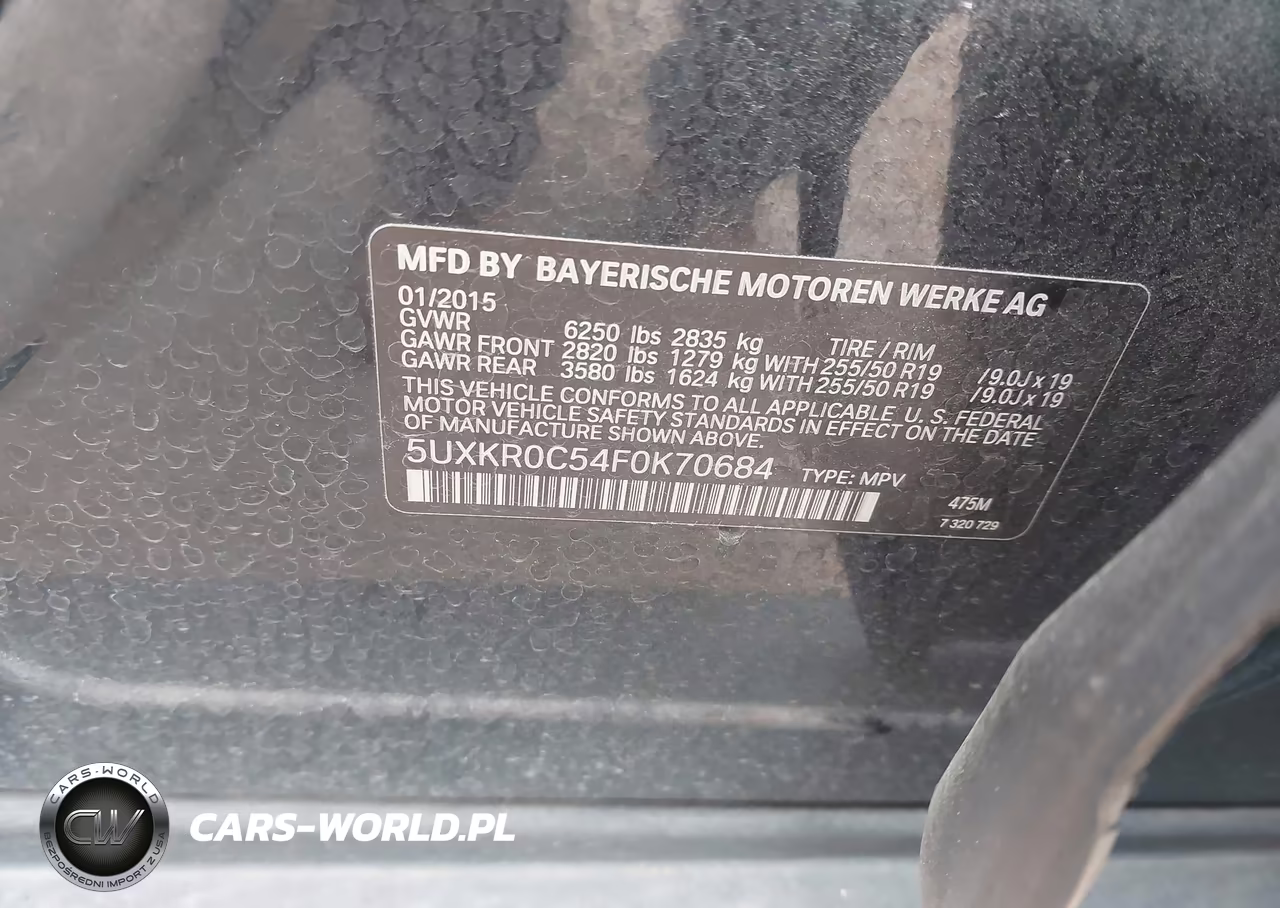 2015 BMW X5 xDrive35I VIN:5UXKR0C54F0K70684 - 9