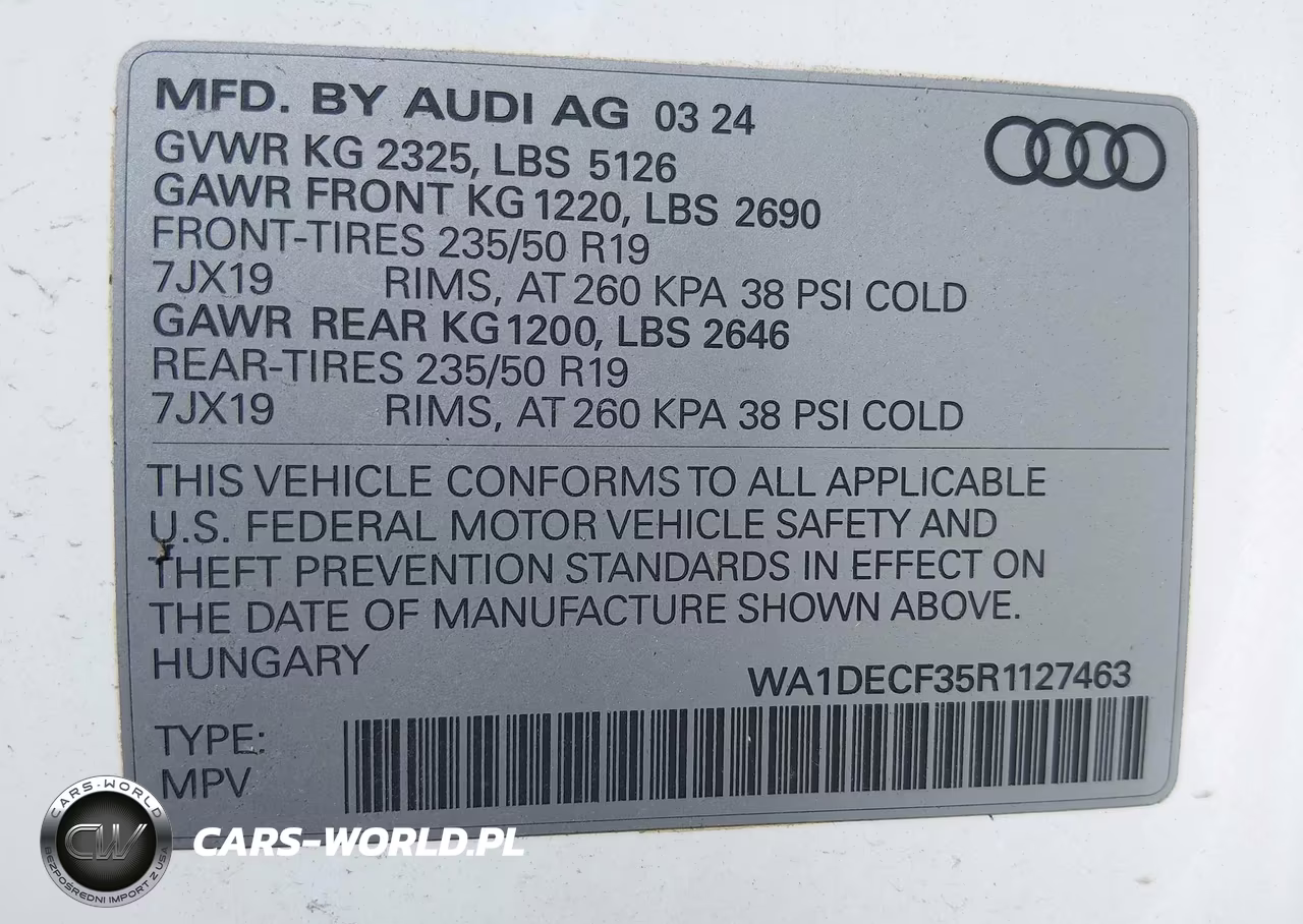 2024 Audi Q3 Premium 45 Tfsi S Line Quattro Tiptronic VIN:WA1DECF35R1127463 - 9