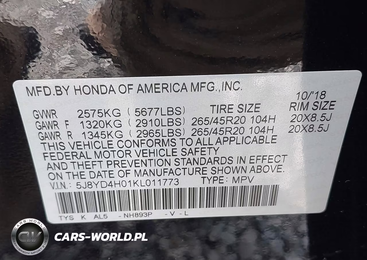 2019 Acura Mdx Tech A-Spec Pkgs VIN:5J8YD4H01KL011773 - 9