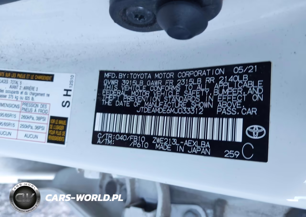 2021 Toyota Corolla Hybrid Le VIN:JTDEAMDE6MJ033312 - 9