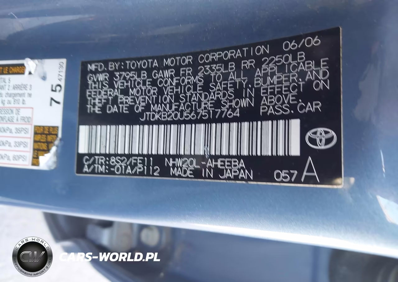 2006 Toyota Prius VIN:JTDKB20U567517764 - 9