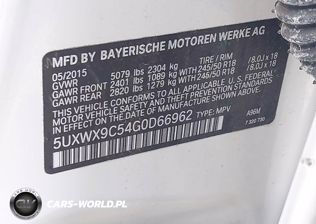 2016 BMW X3 xDrive28I VIN:5UXWX9C54G0D66962 - 9