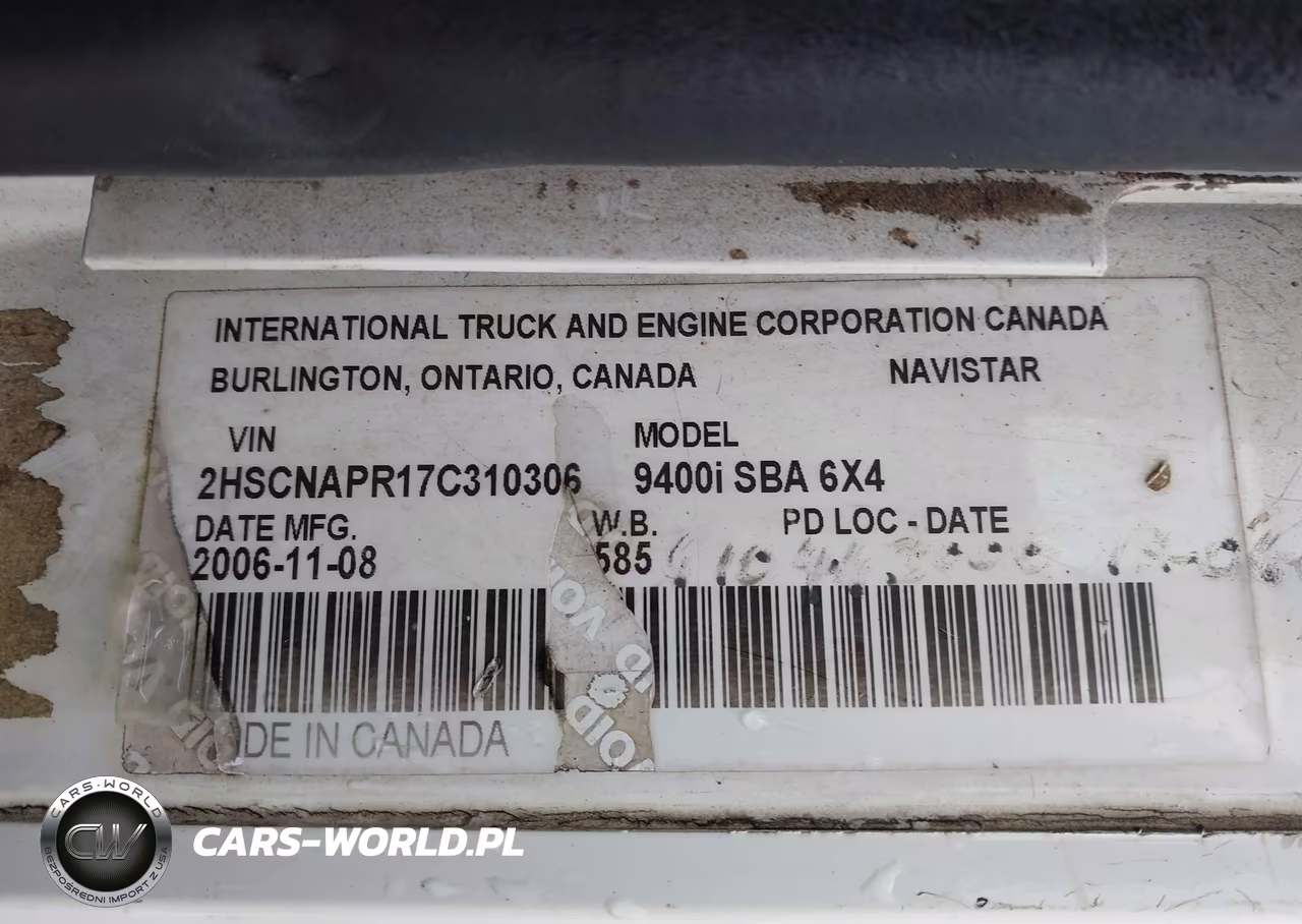 2007 International 9400 VIN:2HSCNAPR17C310306 - 8