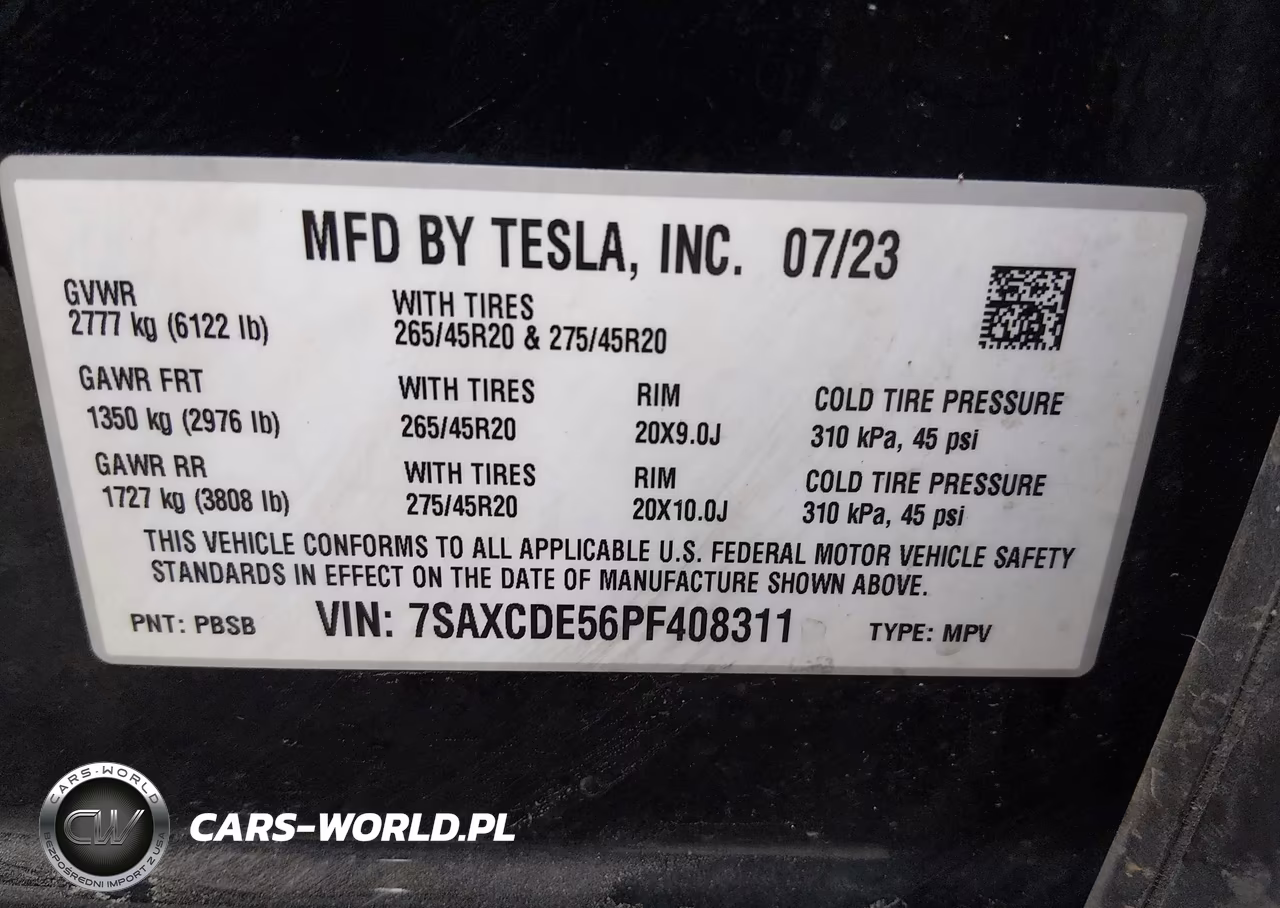 2023 Tesla Model X Dual Motor All-Wheel Drive-Standard Range VIN:7SAXCDE56PF408311 - 9