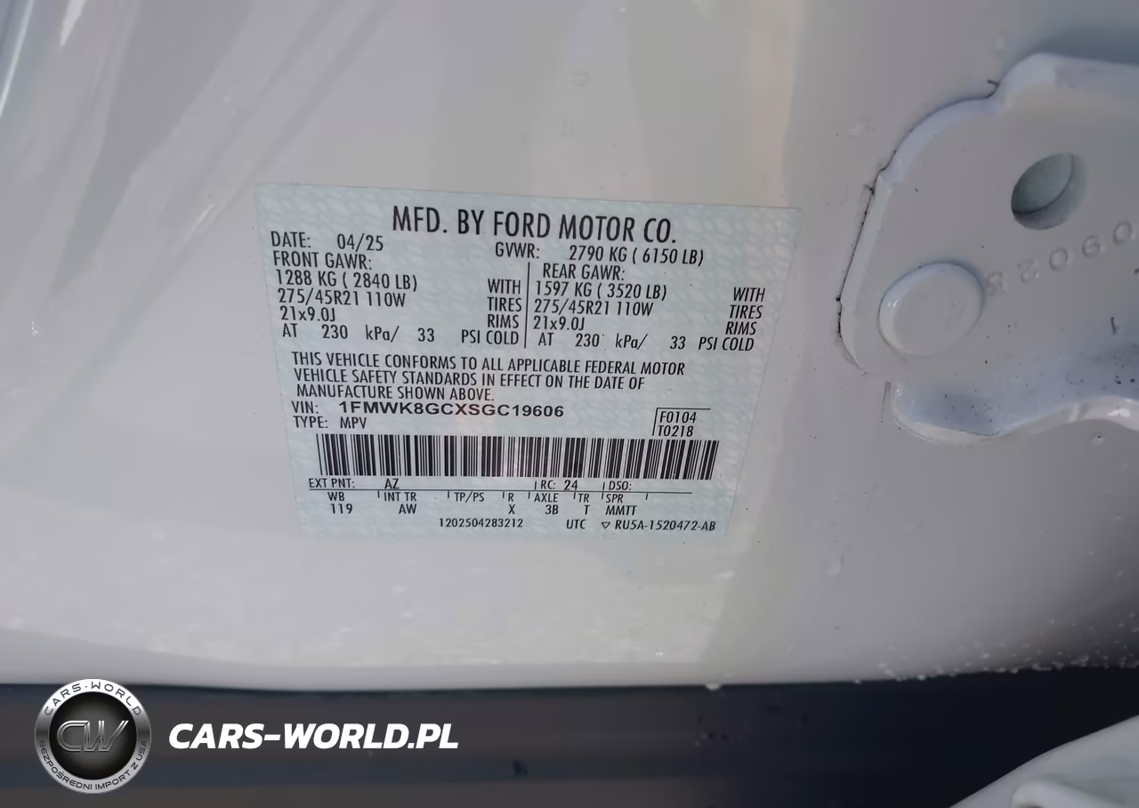 2025 Ford Explorer St VIN:1FMWK8GCXSGC19606 - 9
