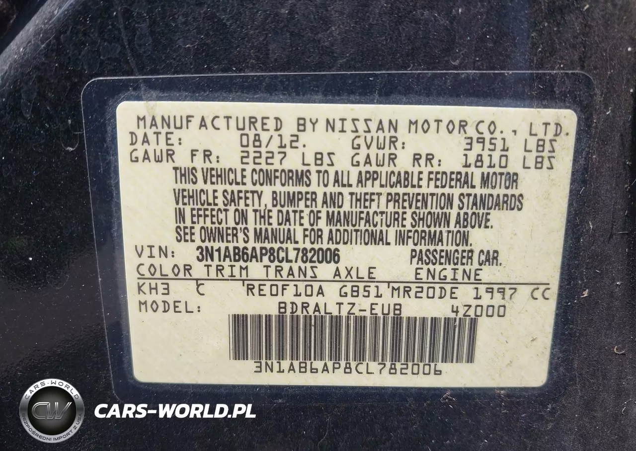 2012 Nissan Sentra 2.0 S VIN:3N1AB6AP8CL782006 - 9