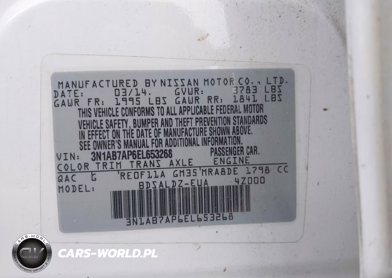 2014 Nissan Sentra Fe+ S-Fe+ Sv-S-Sl-Sr-Sv VIN:3N1AB7AP6EL653268 - 9