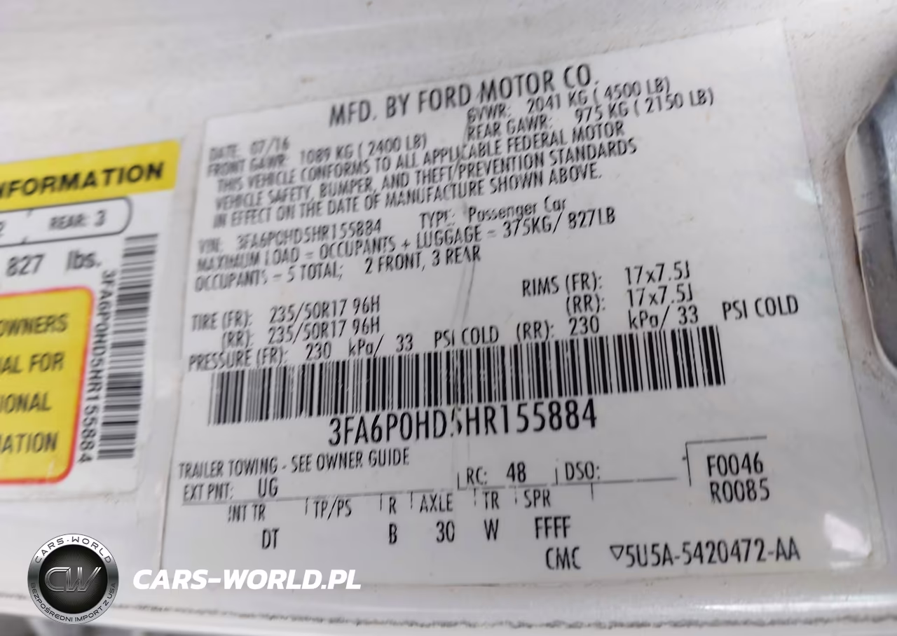 2017 Ford Fusion Se VIN:3FA6P0HD5HR155884 - 9