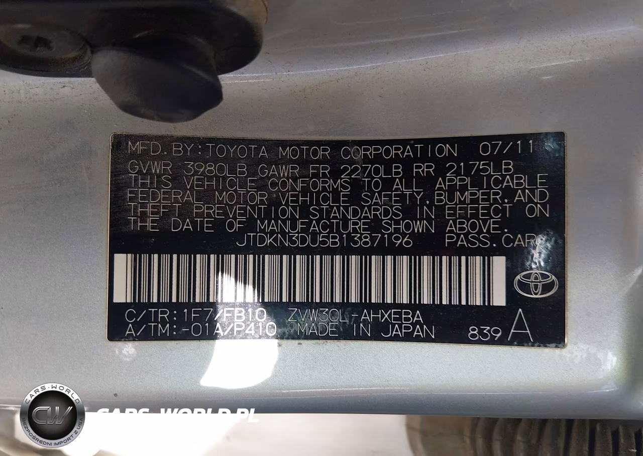 2011 Toyota Prius Three VIN:JTDKN3DU5B1387196 - 9