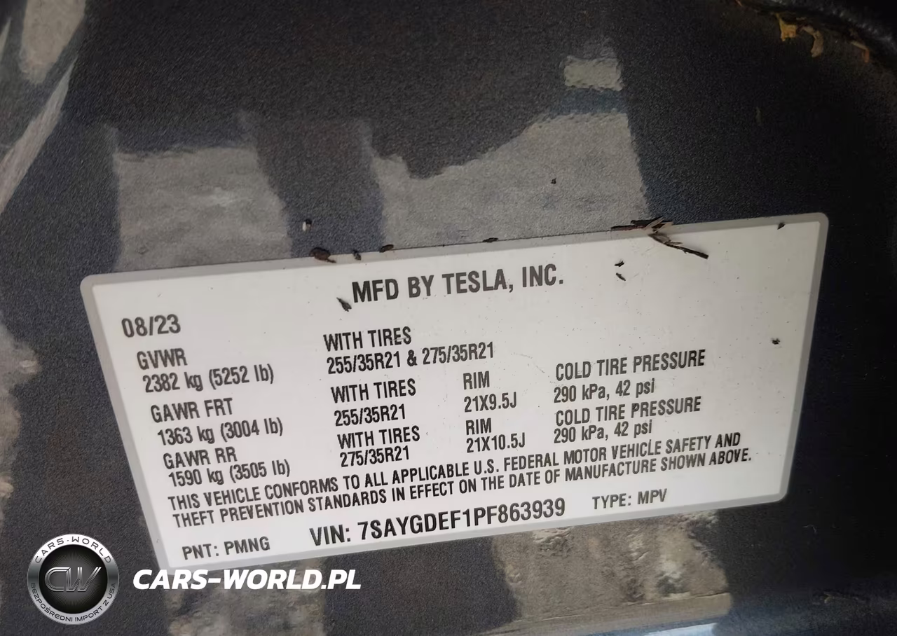 2023 Tesla Model Y Performance Dual Motor All-Wheel Drive VIN:7SAYGDEF1PF863939 - 9