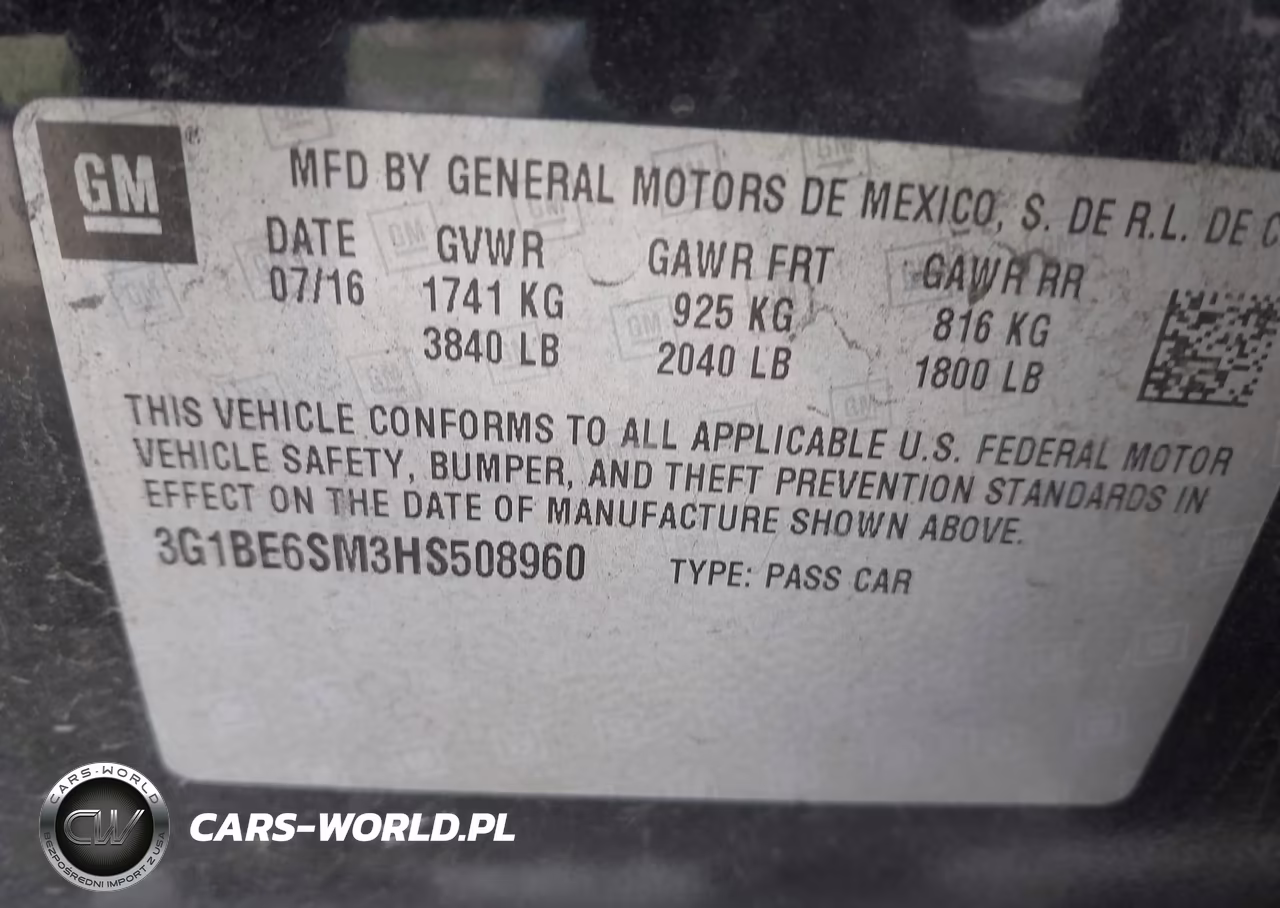 2017 Chevrolet Cruze Lt Auto VIN:3G1BE6SM3HS508960 - 9