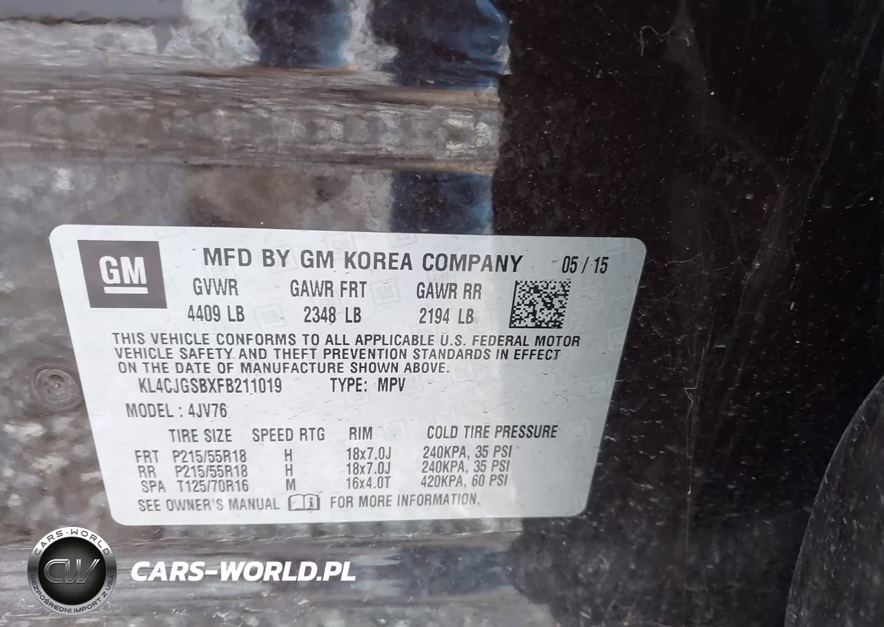 2015 Buick Encore Leather VIN:KL4CJGSBXFB211019 - 9