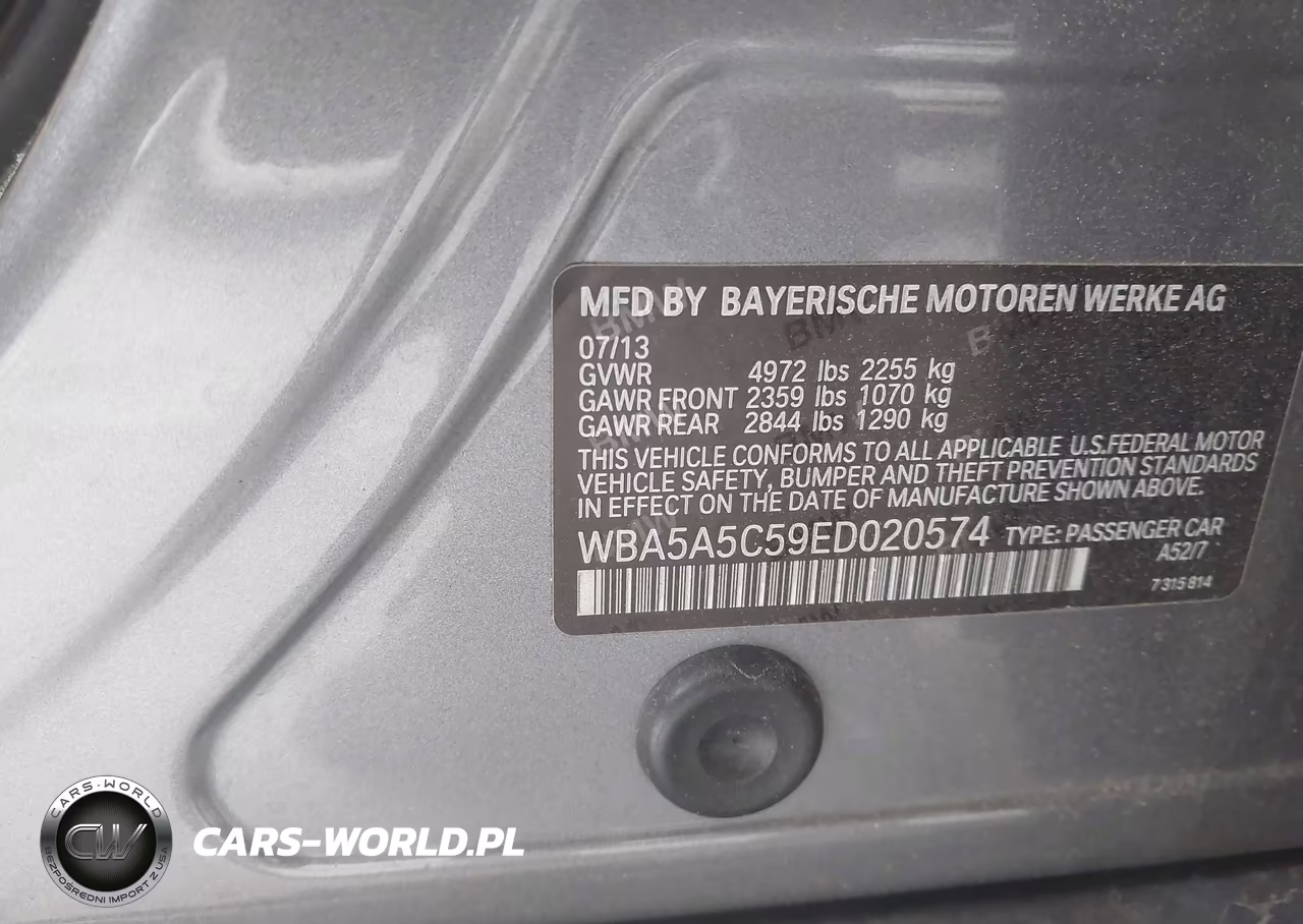 2014 BMW 528I VIN:WBA5A5C59ED020574 - 9