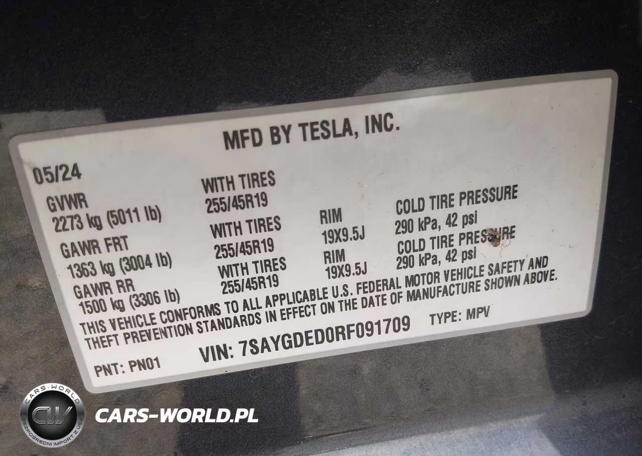2024 Tesla Model Y Long Range Single Motor Rear-Wheel Drive-Rwd VIN:7SAYGDED0RF091709 - 9