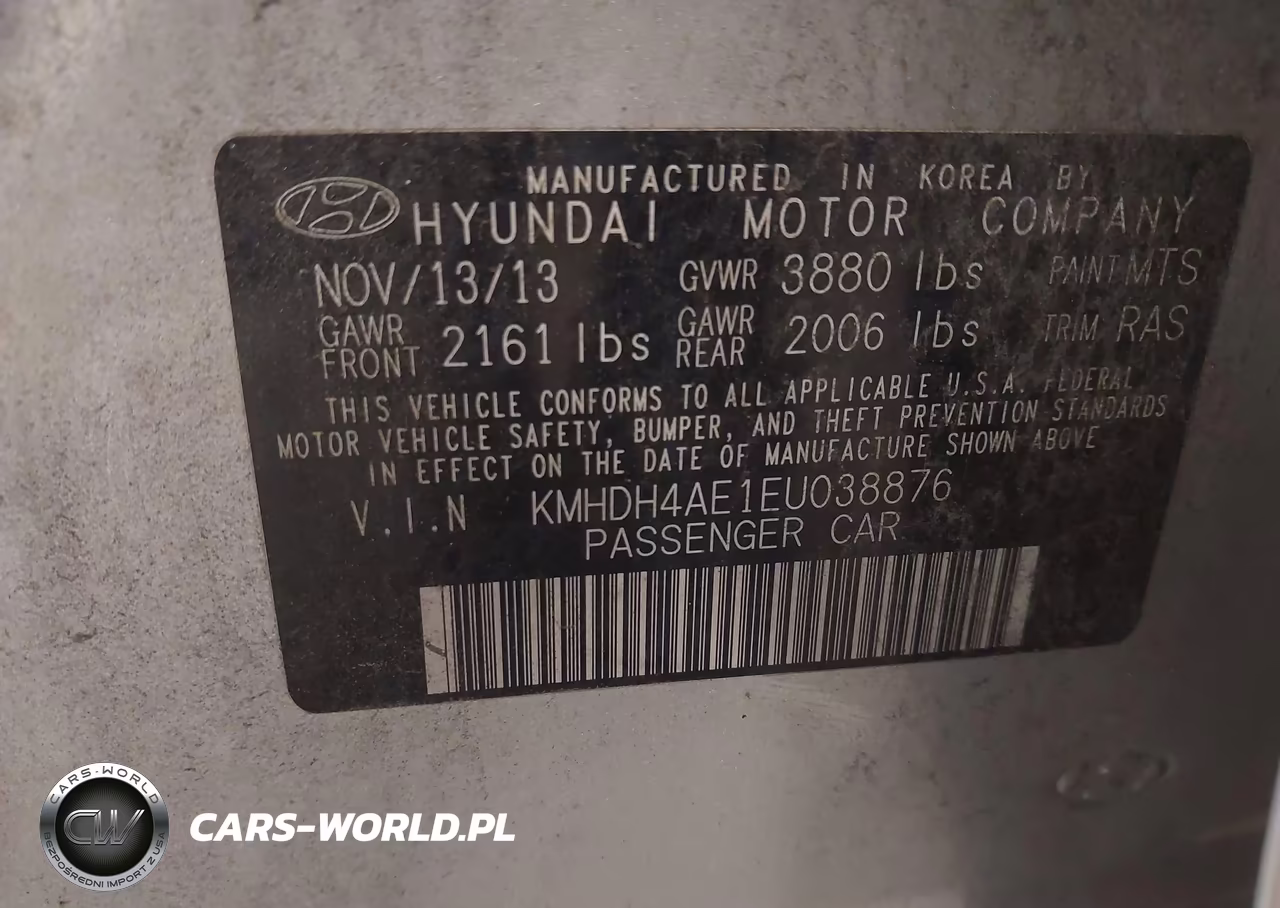 2014 Hyundai Elantra Se VIN:KMHDH4AE1EU038876 - 9