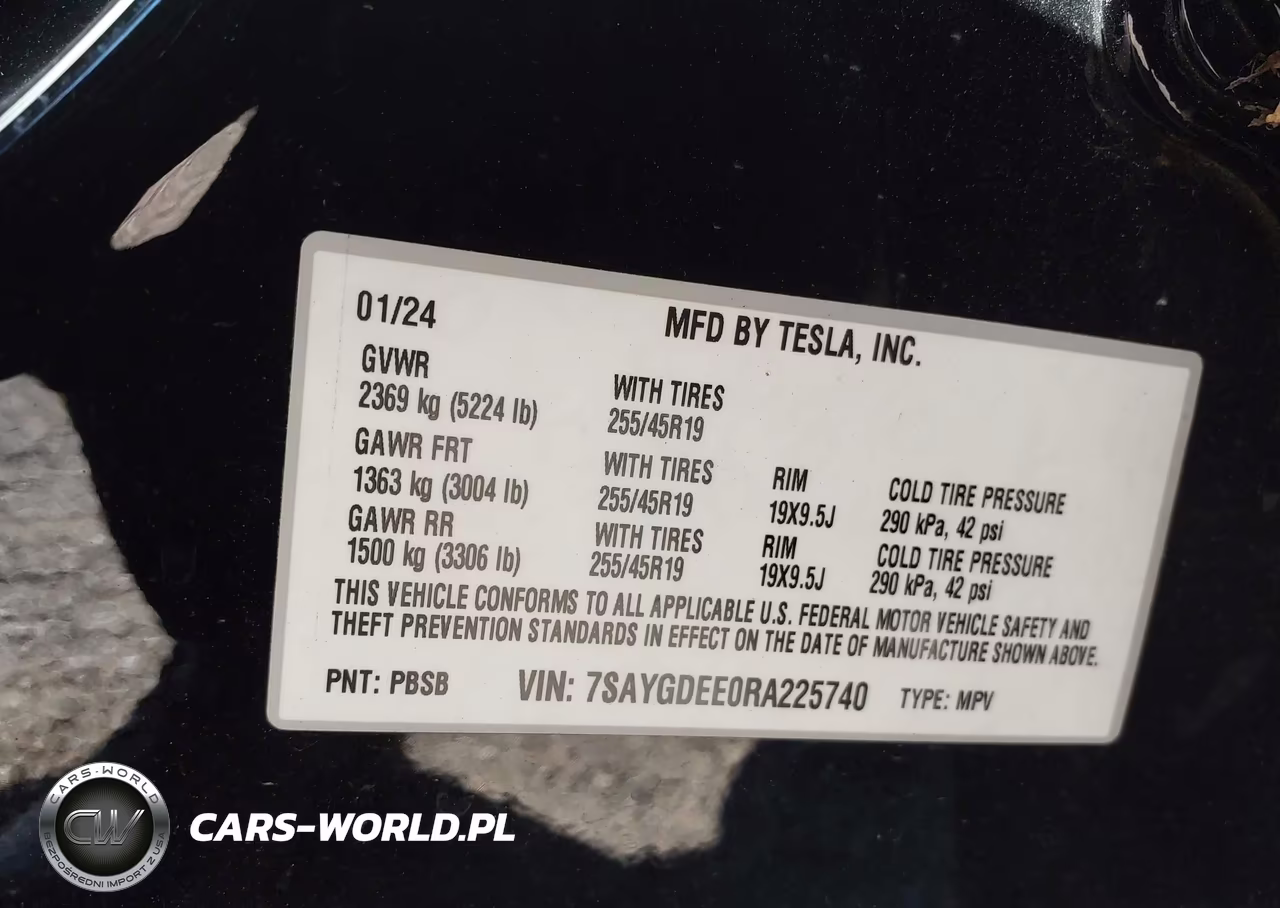 2024 Tesla Model Y Long Range Dual Motor All-Wheel Drive VIN:7SAYGDEE0RA225740 - 9