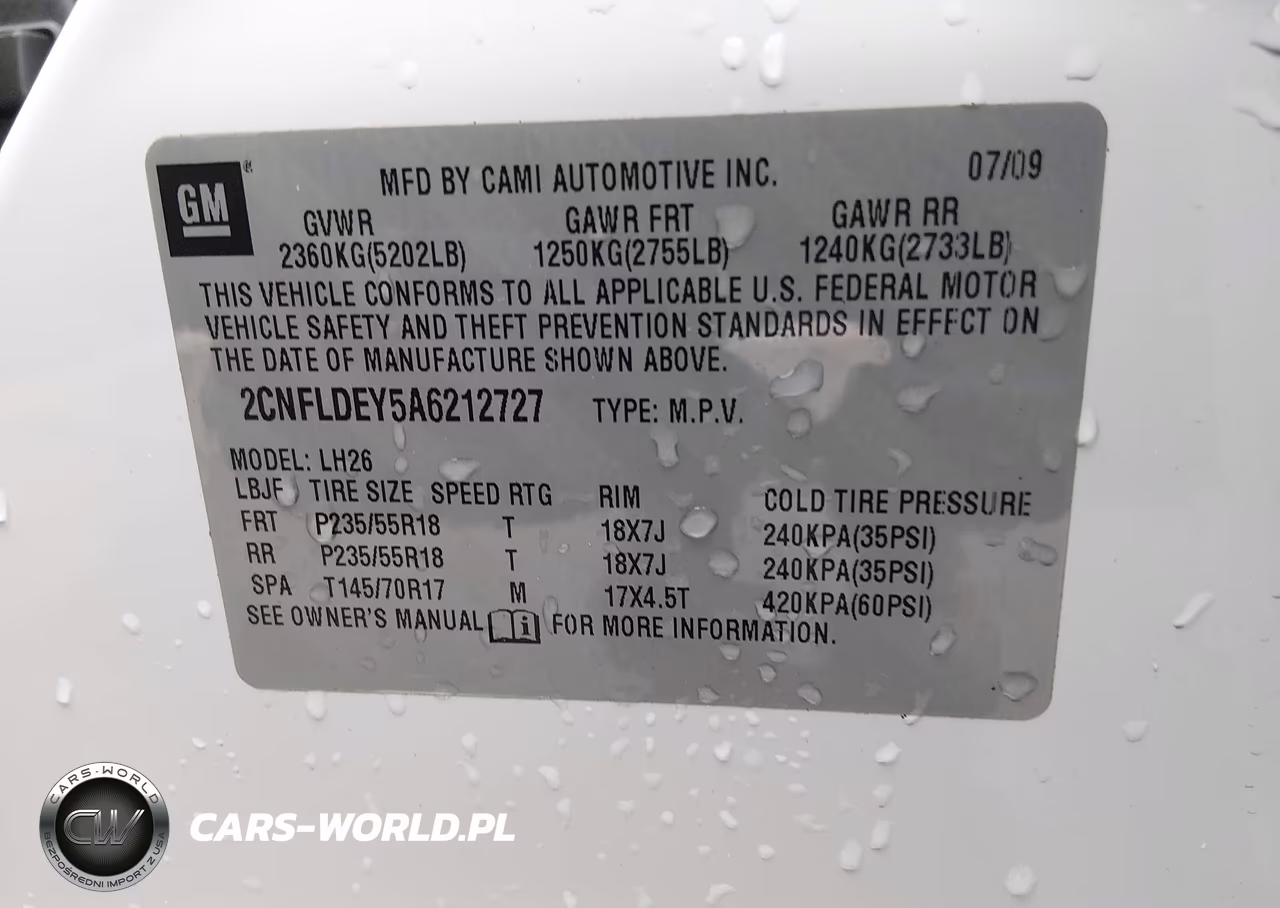 2010 Chevrolet Equinox Lt VIN:2CNFLDEY5A6212727 - 9