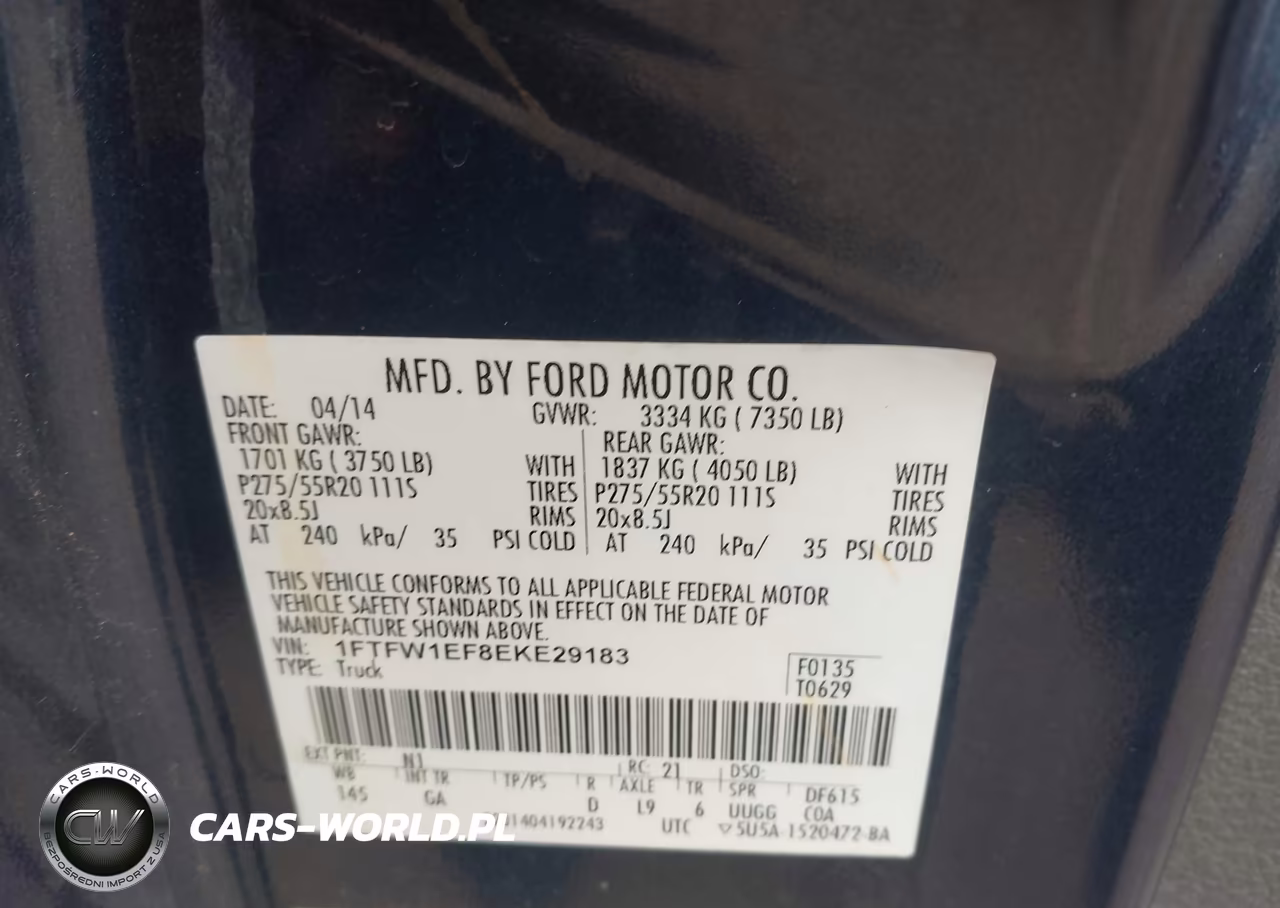 2014 Ford F-150 Xlt VIN:1FTFW1EF8EKE29183 - 9