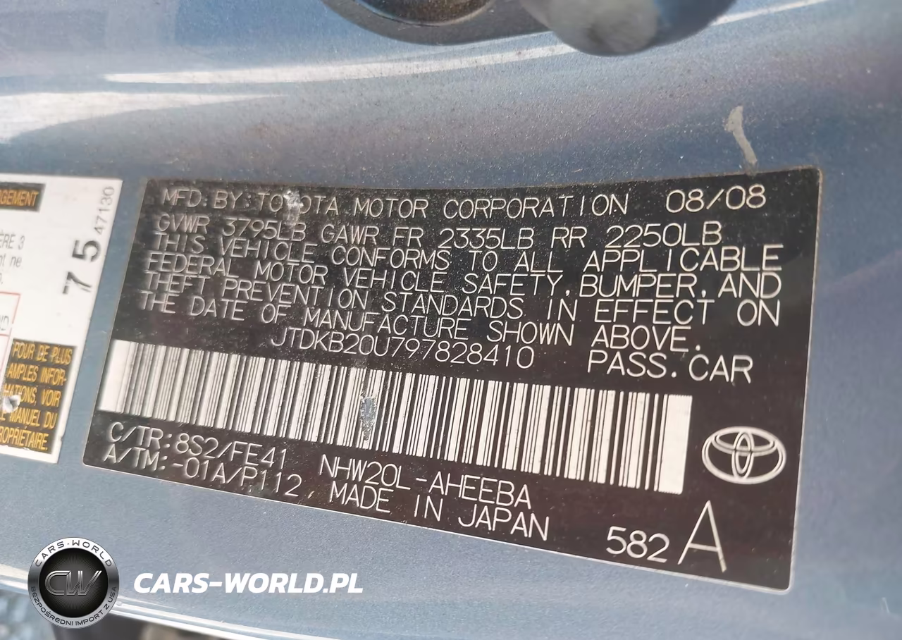 2009 Toyota Prius VIN:JTDKB20U797828410 - 9