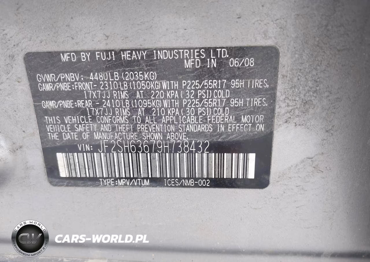 2009 Subaru Forester 2.5X VIN:JF2SH63679H738432 - 9