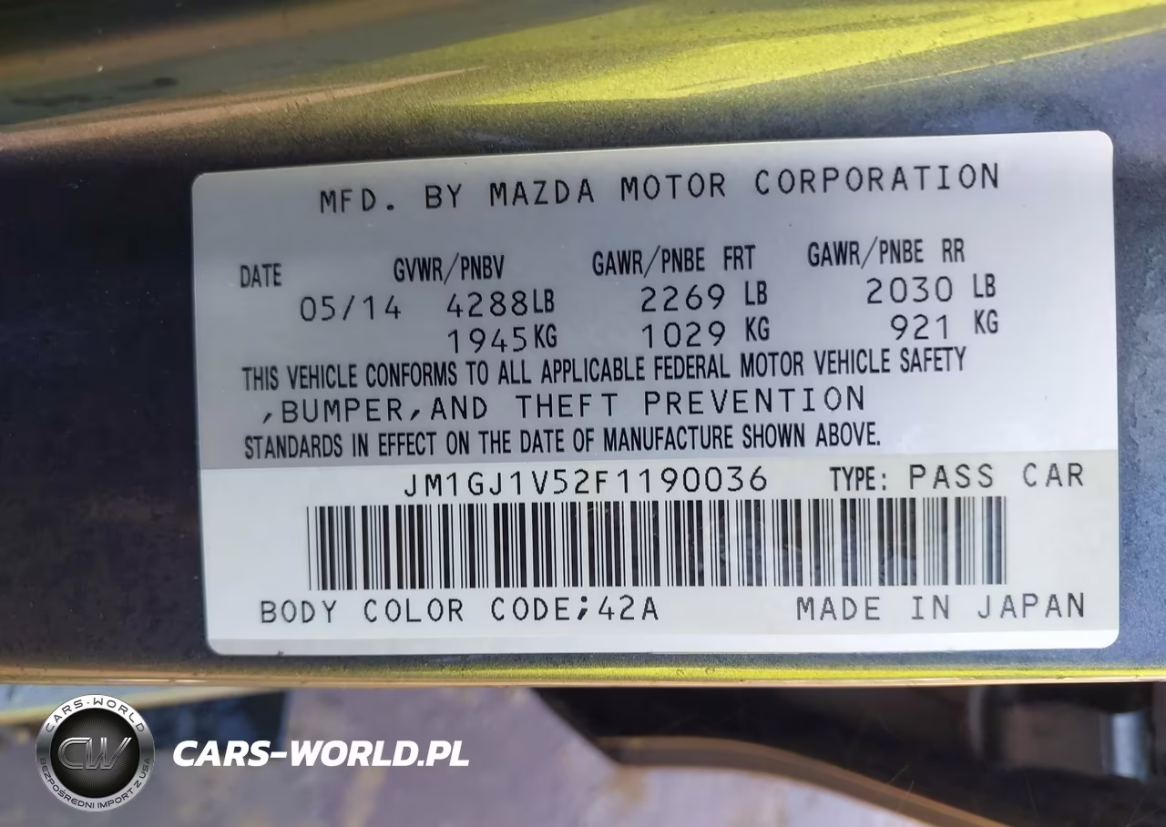 2015 Mazda Mazda6 I Touring VIN:JM1GJ1V52F1190036 - 9