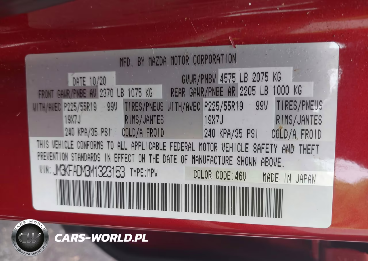 2021 Mazda Cx-5 Grand Touring VIN:JM3KFADM3M1323153 - 9
