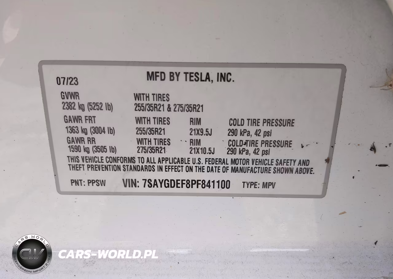 2023 Tesla Model Y Performance Dual Motor All-Wheel Drive VIN:7SAYGDEF8PF841100 - 9