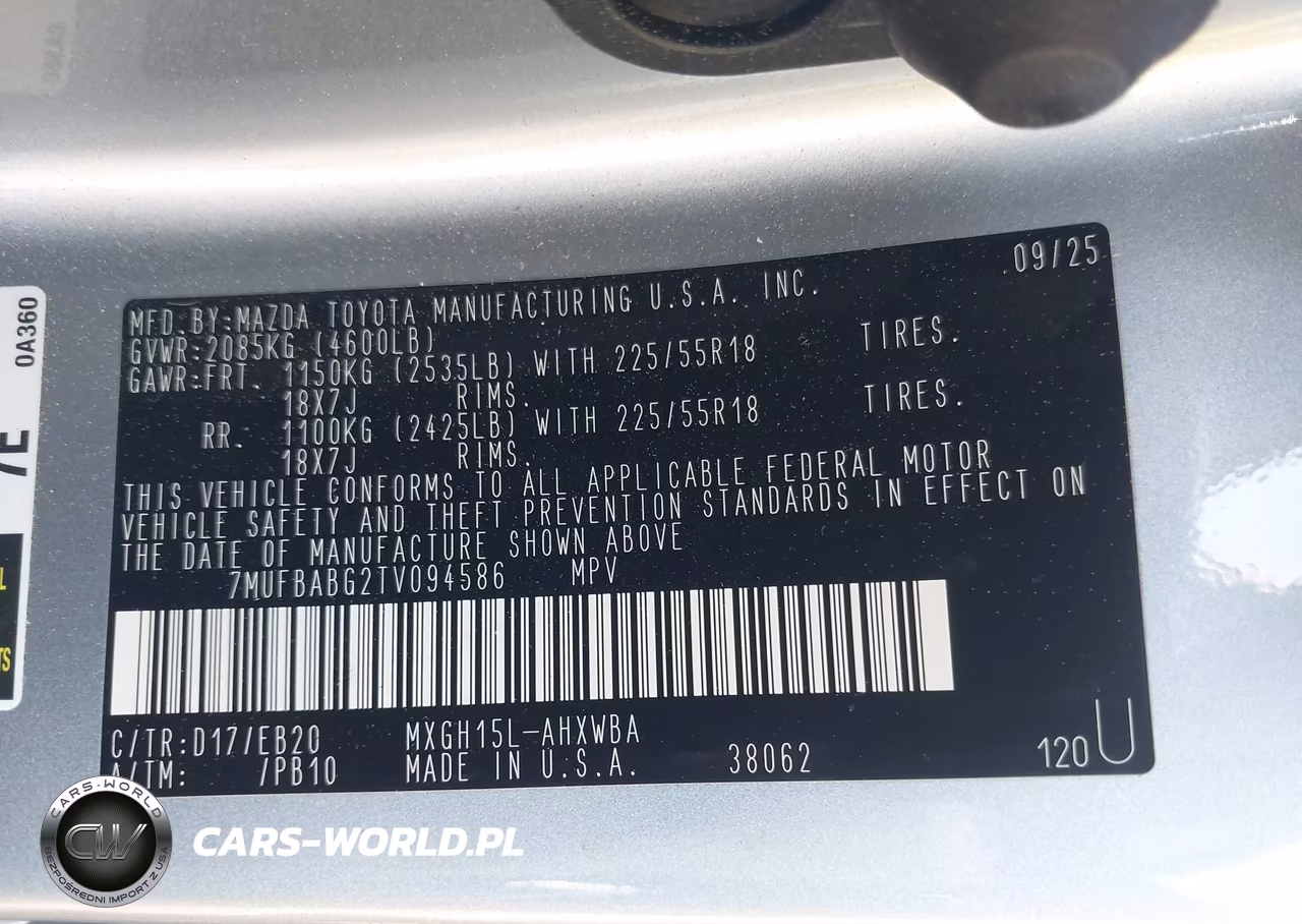 2026 Toyota Corolla Cross Hybrid Xse VIN:7MUFBABG2TV094586 - 9