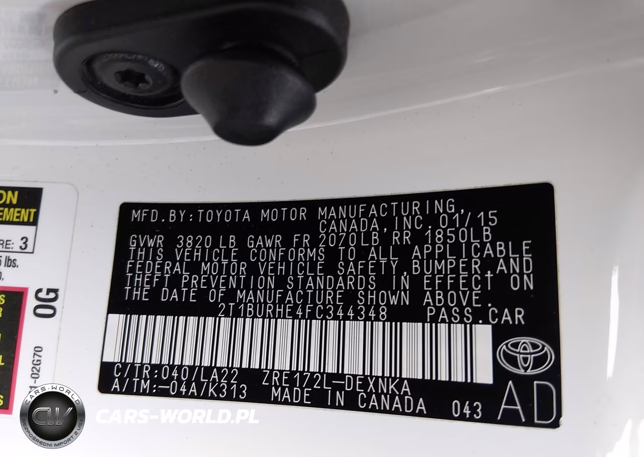 2015 Toyota Corolla Le Premium VIN:2T1BURHE4FC344348 - 9