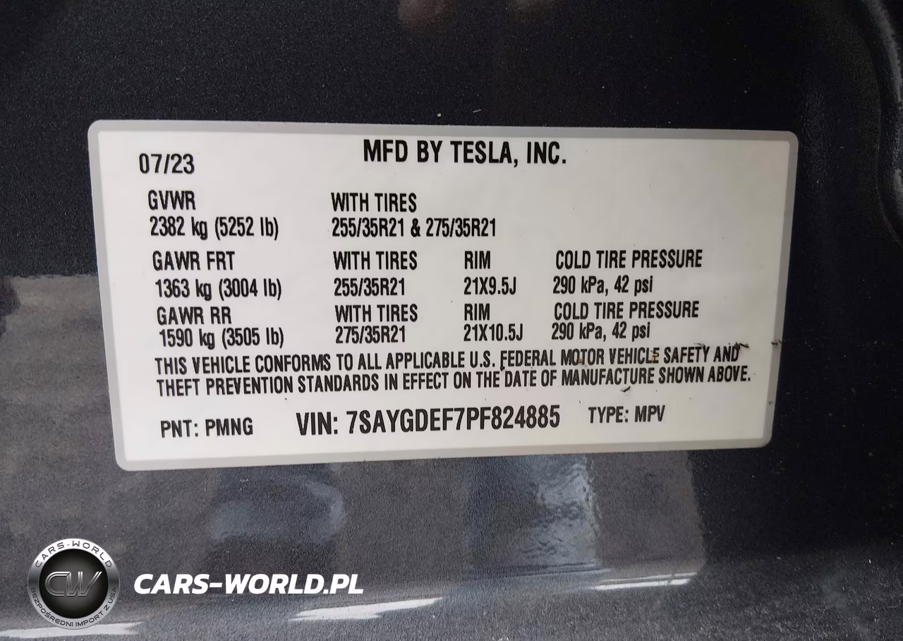 2023 Tesla Model Y Performance Dual Motor All-Wheel Drive VIN:7SAYGDEF7PF824885 - 9