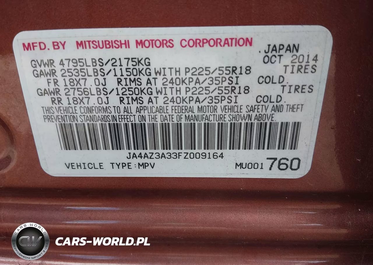 2015 Mitsubishi Outlander Se VIN:JA4AZ3A33FZ009164 - 9