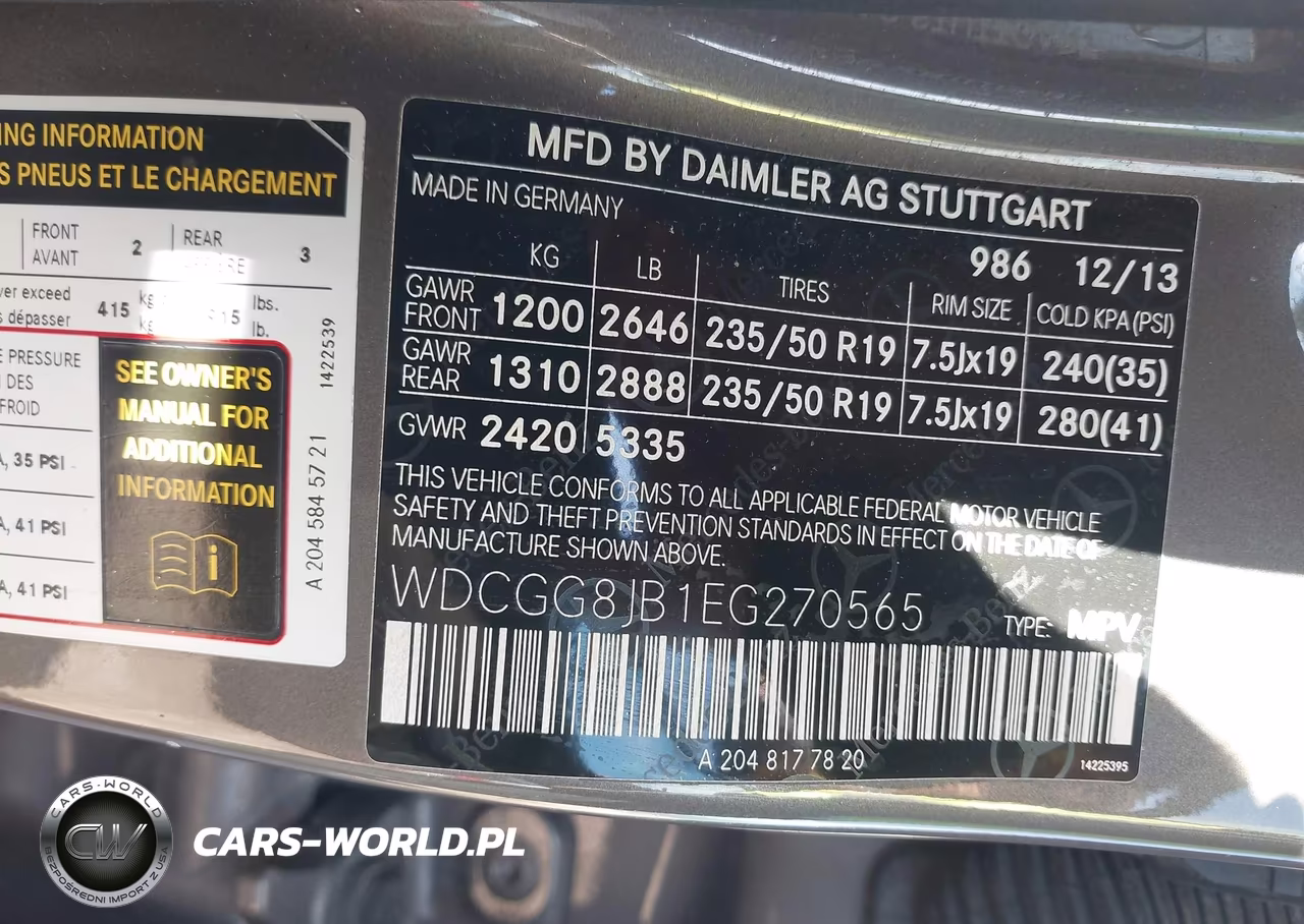 2014 Mercedes-Benz Glk 350 4Matic VIN:WDCGG8JB1EG270565 - 9