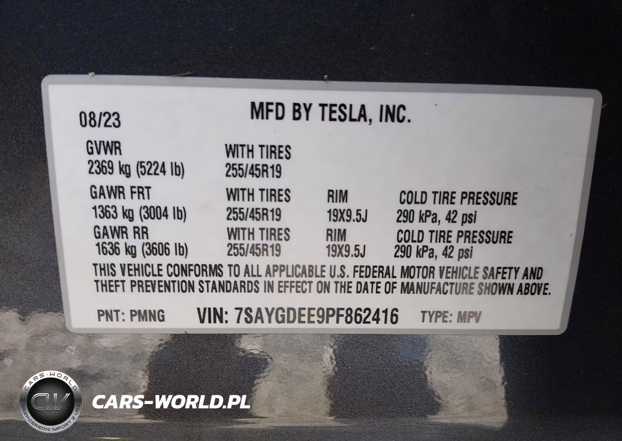2023 Tesla Model Y Awd-Long Range Dual Motor All-Wheel Drive VIN:7SAYGDEE9PF862416 - 9