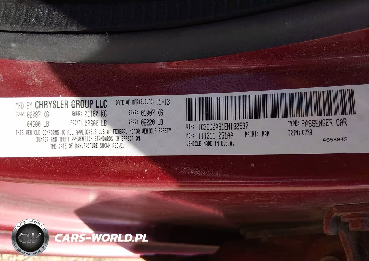 2014 Dodge Avenger Se VIN:1C3CDZAB1EN182537 - 9