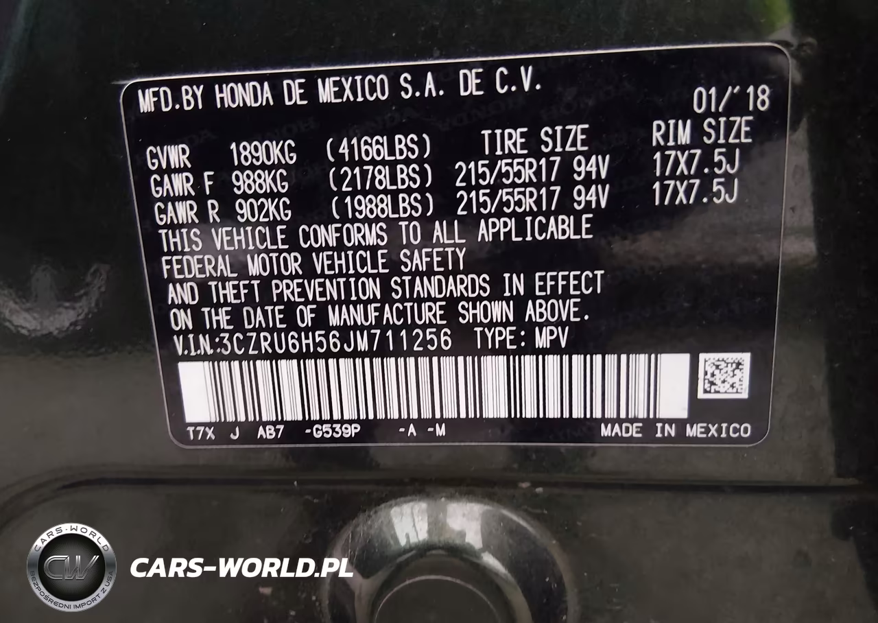 2018 Honda Hr-V Ex VIN:3CZRU6H56JM711256 - 9