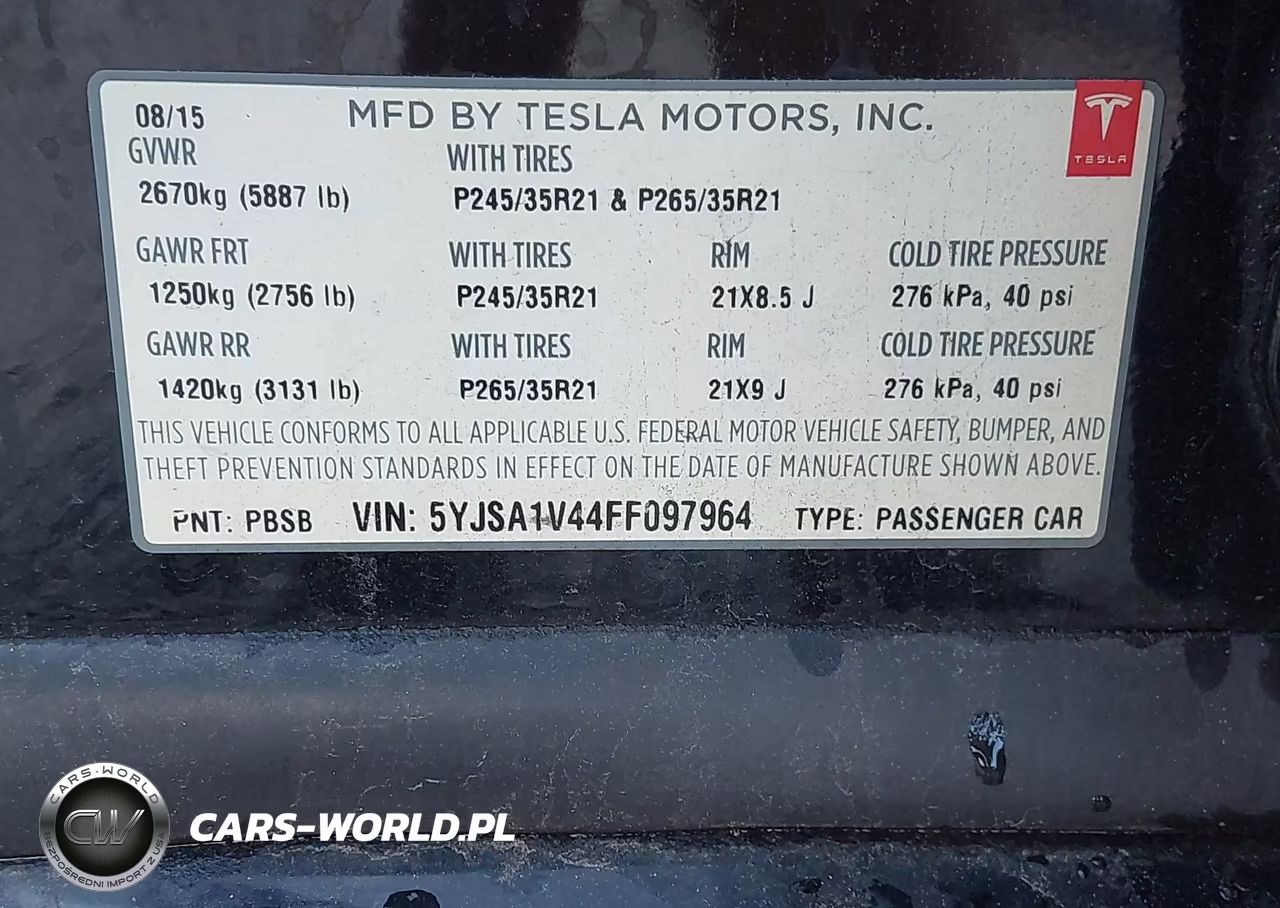 2015 Tesla Model S 85D-P85D VIN:5YJSA1V44FF097964 - 9